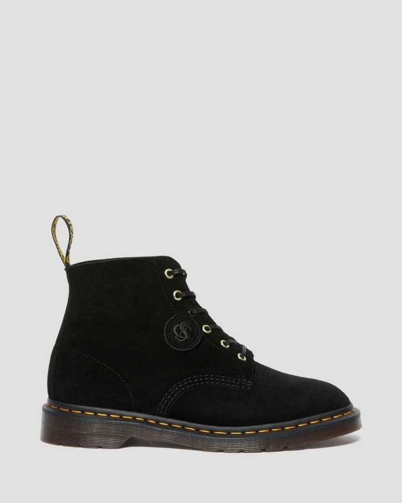 Dr Martens 101 Suede Ankle Boots Black | 10BKAIQCT