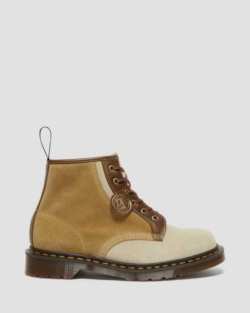 Dr Martens 101 Suede Ankle Boots Brown | 65YLPNJDT