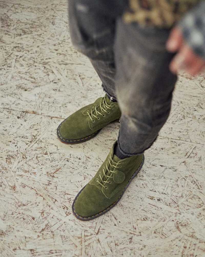 Dr Martens 101 Suede Ankle Boots Green | 19ZLMOKBE