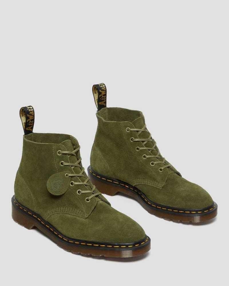 Dr Martens 101 Suede Ankle Boots Green | 18ZJWKUVN