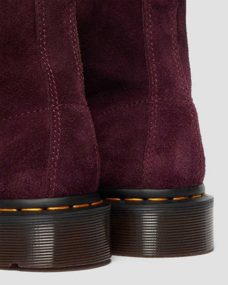 Dr Martens 101 Suede Ankle Boots Purple | 10IAEJHDR