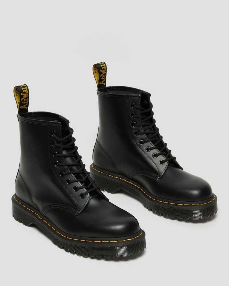 Dr Martens 1460 Bex Smooth Leather Platform Boots Black | 04QTSEWUY