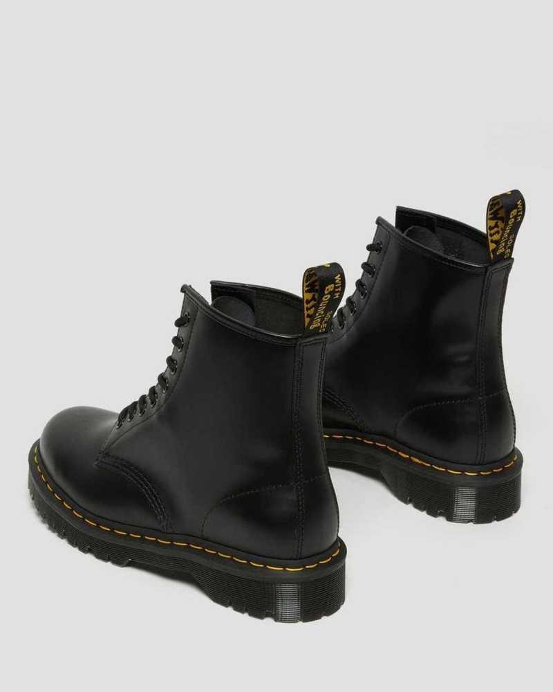 Dr Martens 1460 Bex Smooth Leather Platform Boots Black | 04QTSEWUY