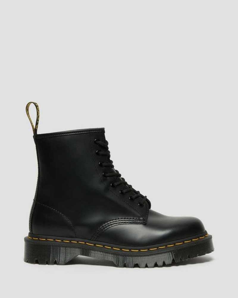 Dr Martens 1460 Bex Smooth Leather Platform Boots Black | 04QTSEWUY