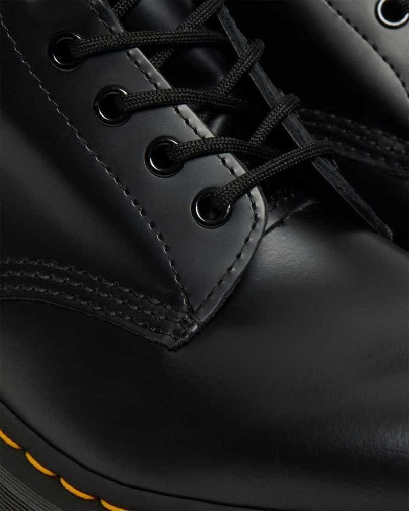 Dr Martens 1460 Bex Smooth Leather Platform Boots Black | 04QTSEWUY