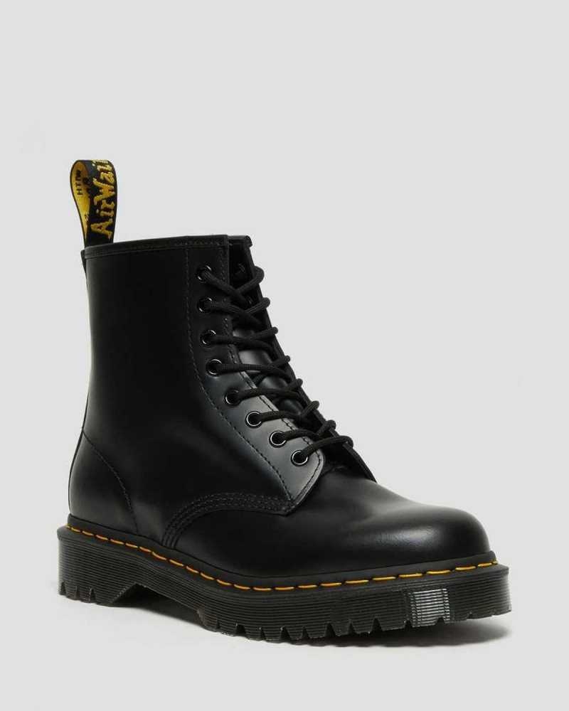 Dr Martens 1460 Bex Smooth Leather Platform Boots Black | 04QTSEWUY