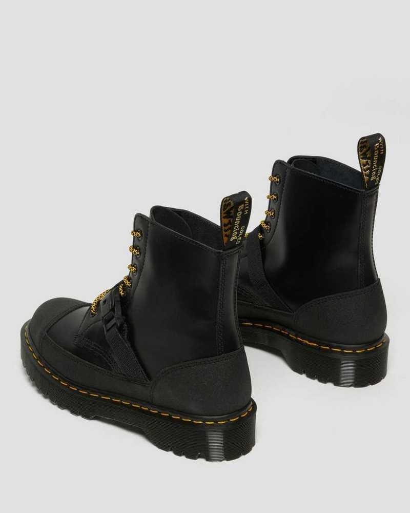 Dr Martens 1460 Bex Tech Leather Lace Up Boots Black | 80DWXBVMS