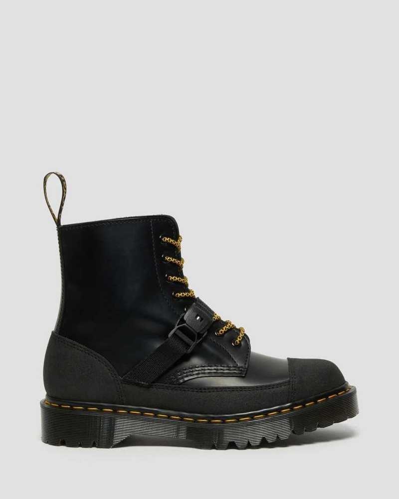 Dr Martens 1460 Bex Tech Leather Lace Up Boots Black | 80DWXBVMS