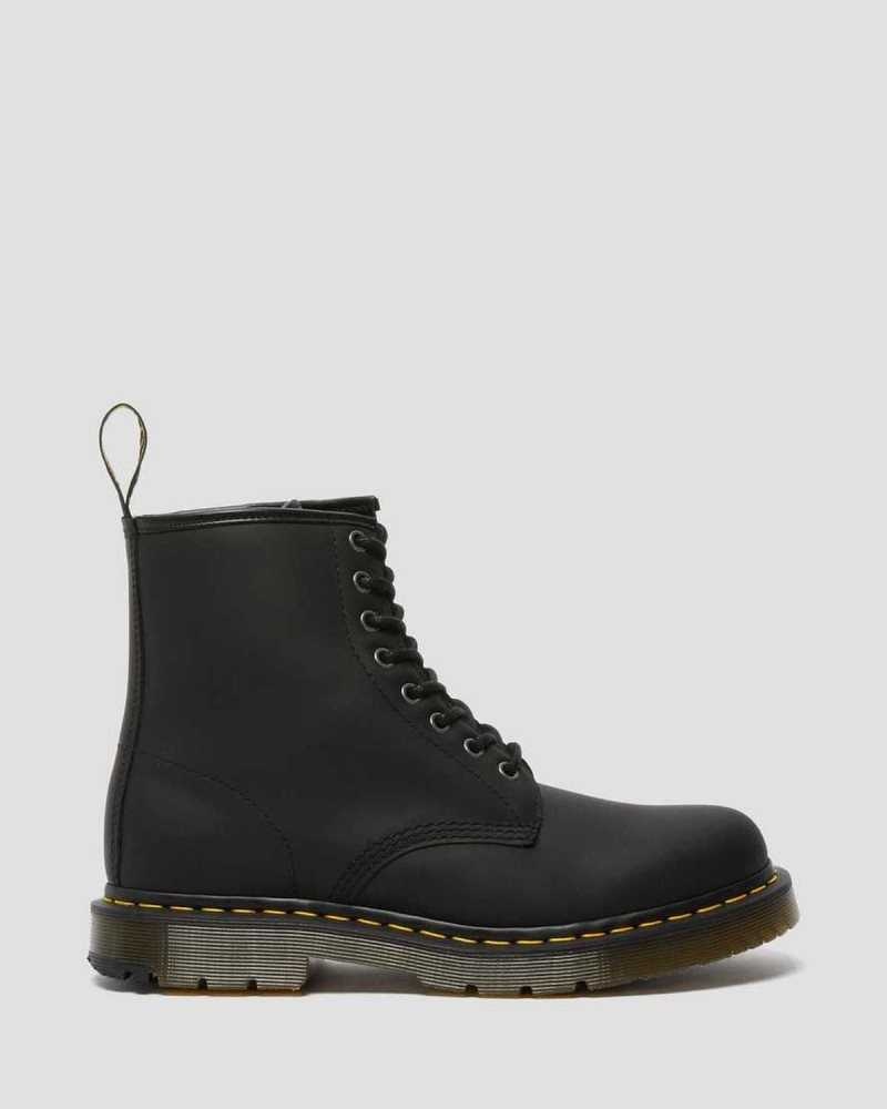 Dr Martens 1460 DM's Wintergrip Lace Up Boots Black | 08ZMFCVQB