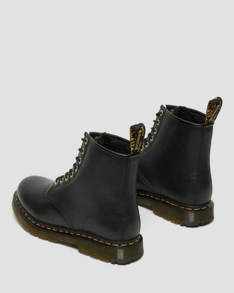 Dr Martens 1460 DM's Wintergrip Leather Lace Up Boots Black | 20GVPWJFI