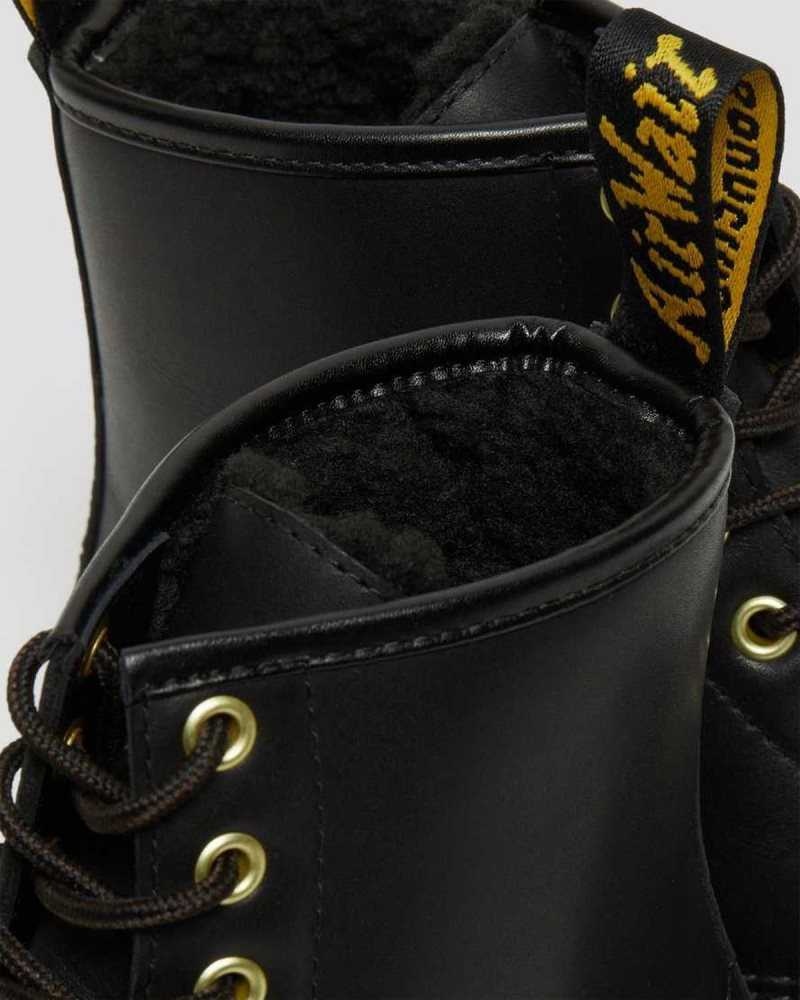 Dr Martens 1460 DM's Wintergrip Leather Lace Up Boots Black | 20GVPWJFI