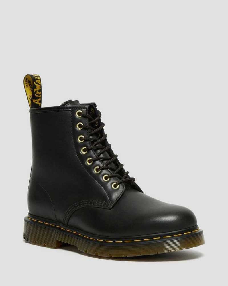 Dr Martens 1460 DM\'s Wintergrip Leather Lace Up Boots Black | 20GVPWJFI