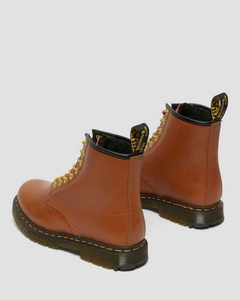 Dr Martens 1460 DM's Wintergrip Leather Lace Up Boots Brown | 08IDVYTUW