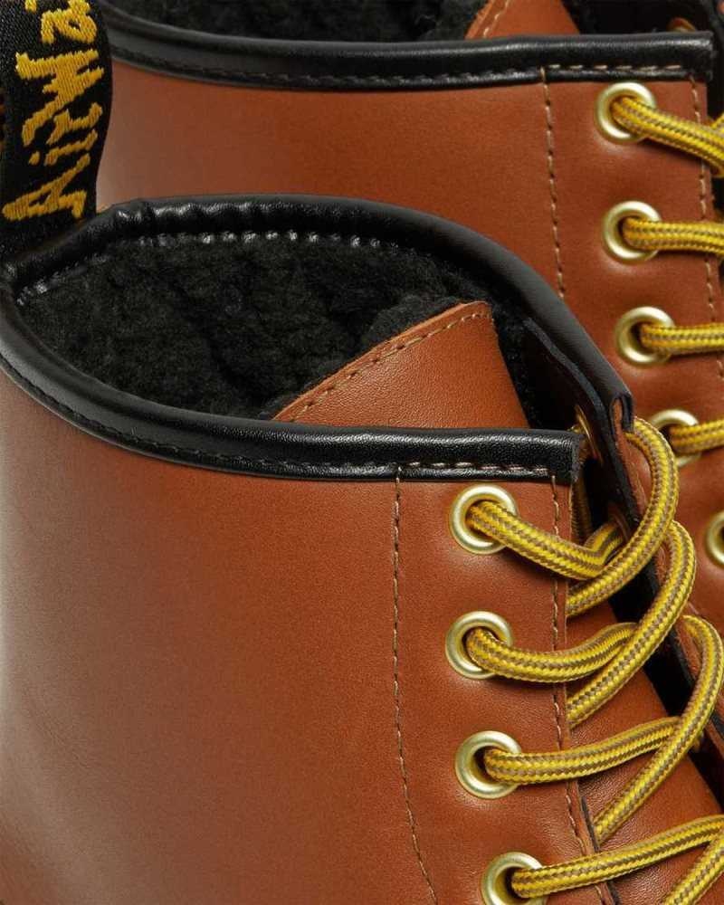 Dr Martens 1460 DM's Wintergrip Leather Lace Up Boots Brown | 08IDVYTUW