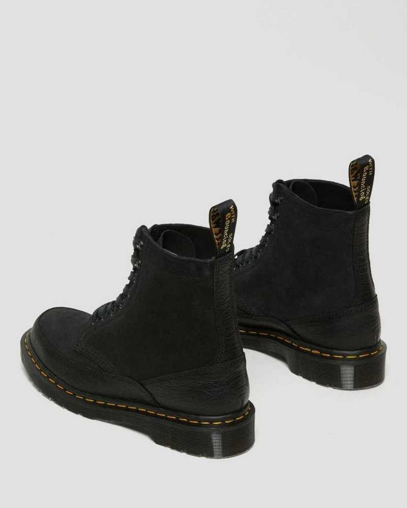 Dr Martens 1460 Guard Leather Lace Up Boots Black | 09DQBUAPH