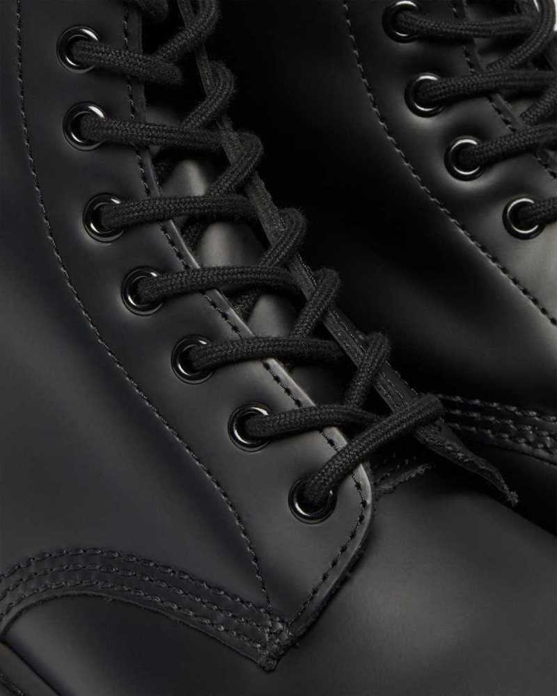 Dr Martens 1460 Mono Smooth Leather Lace Up Boots Black | 12EYSCKMX