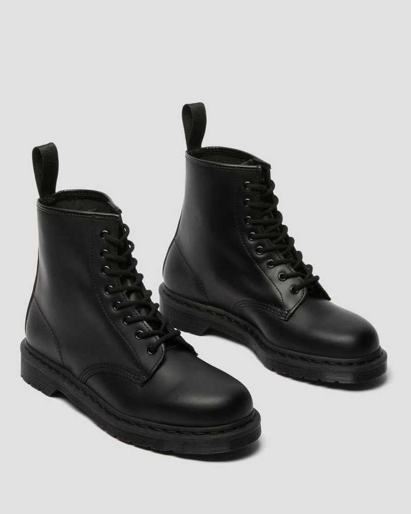 Dr Martens 1460 Mono Smooth Leather Lace Up Boots Black | 12EYSCKMX