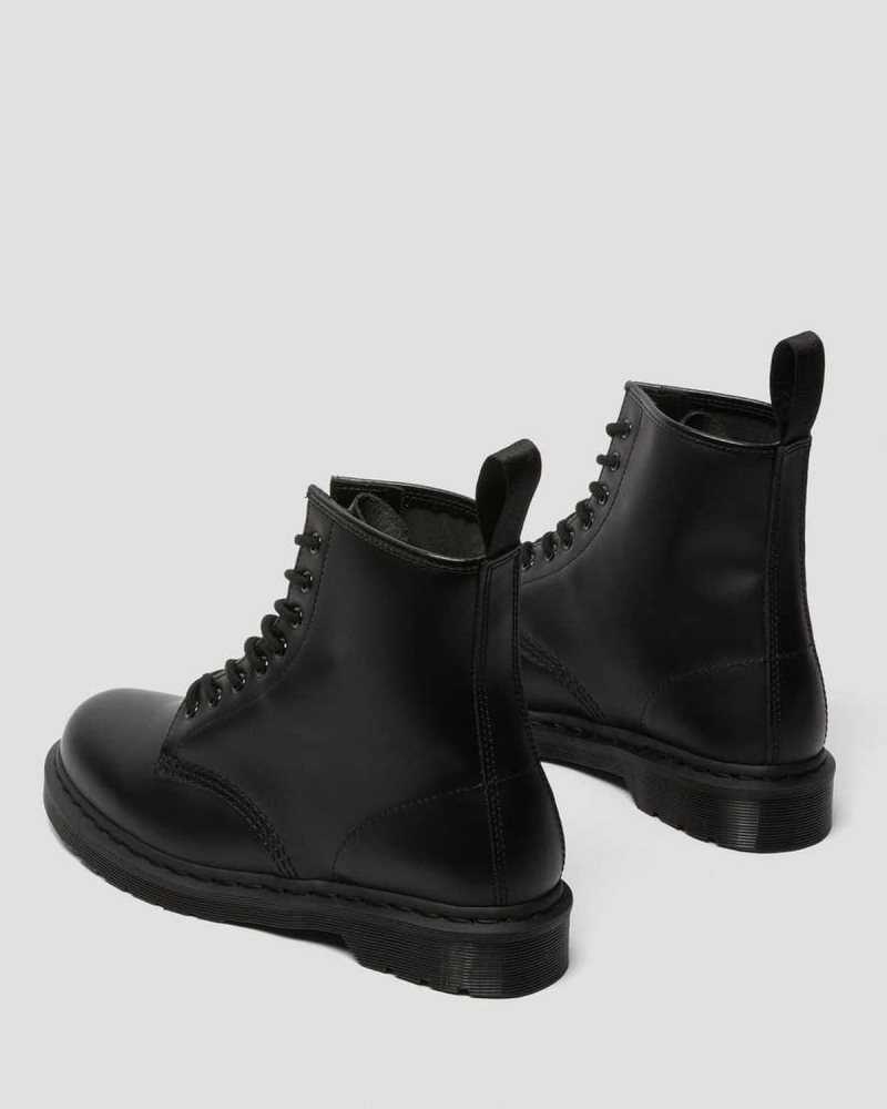 Dr Martens 1460 Mono Smooth Leather Lace Up Boots Black | 12EYSCKMX