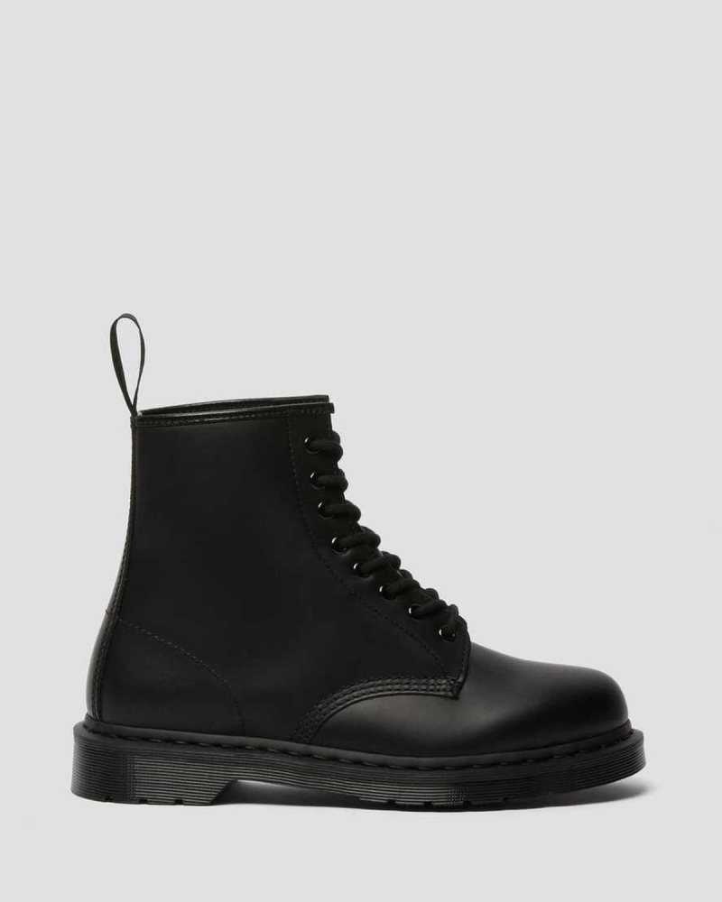 Dr Martens 1460 Mono Smooth Leather Lace Up Boots Black | 12EYSCKMX