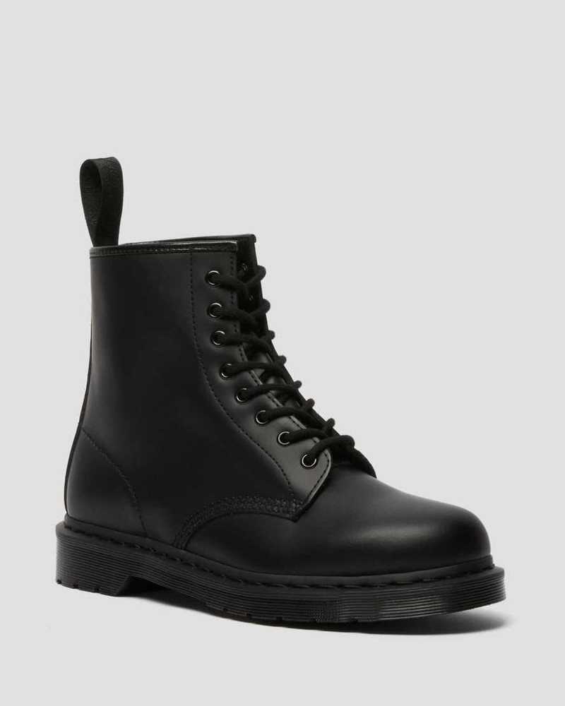 Dr Martens 1460 Mono Smooth Leather Lace Up Boots Black | 12EYSCKMX