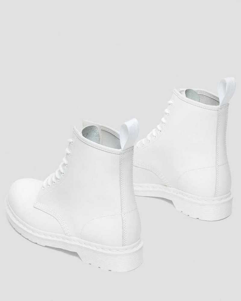 Dr Martens 1460 Mono Smooth Leather Lace Up Boots White | 98NYIMDKB