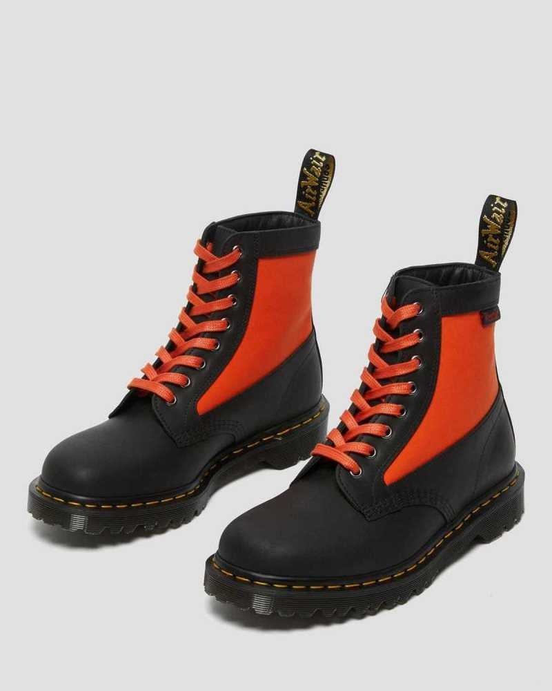 Dr Martens 1460 Panel Leather Lace Up Boots Black | 12FJXBICO