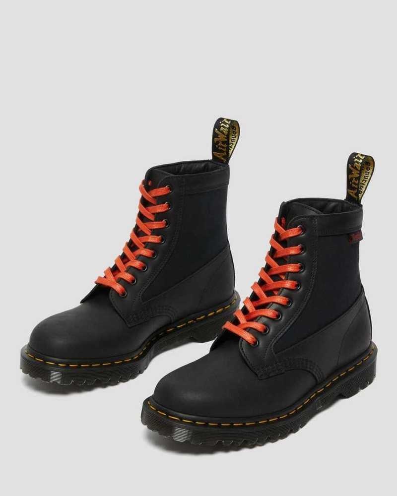 Dr Martens 1460 Panel Leather Lace Up Boots Black | 07CYJAMQO