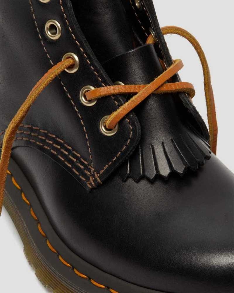 Dr Martens 1460 Pascal Abruzzo Leather Boots Black | 76MKSZNFU