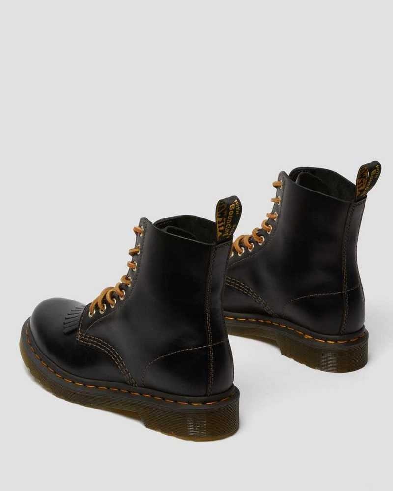 Dr Martens 1460 Pascal Abruzzo Leather Boots Black | 76MKSZNFU