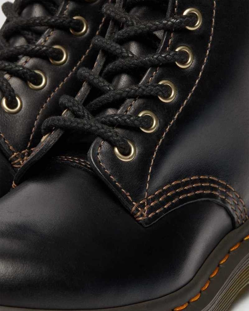 Dr Martens 1460 Pascal Abruzzo Leather Boots Black | 76MKSZNFU