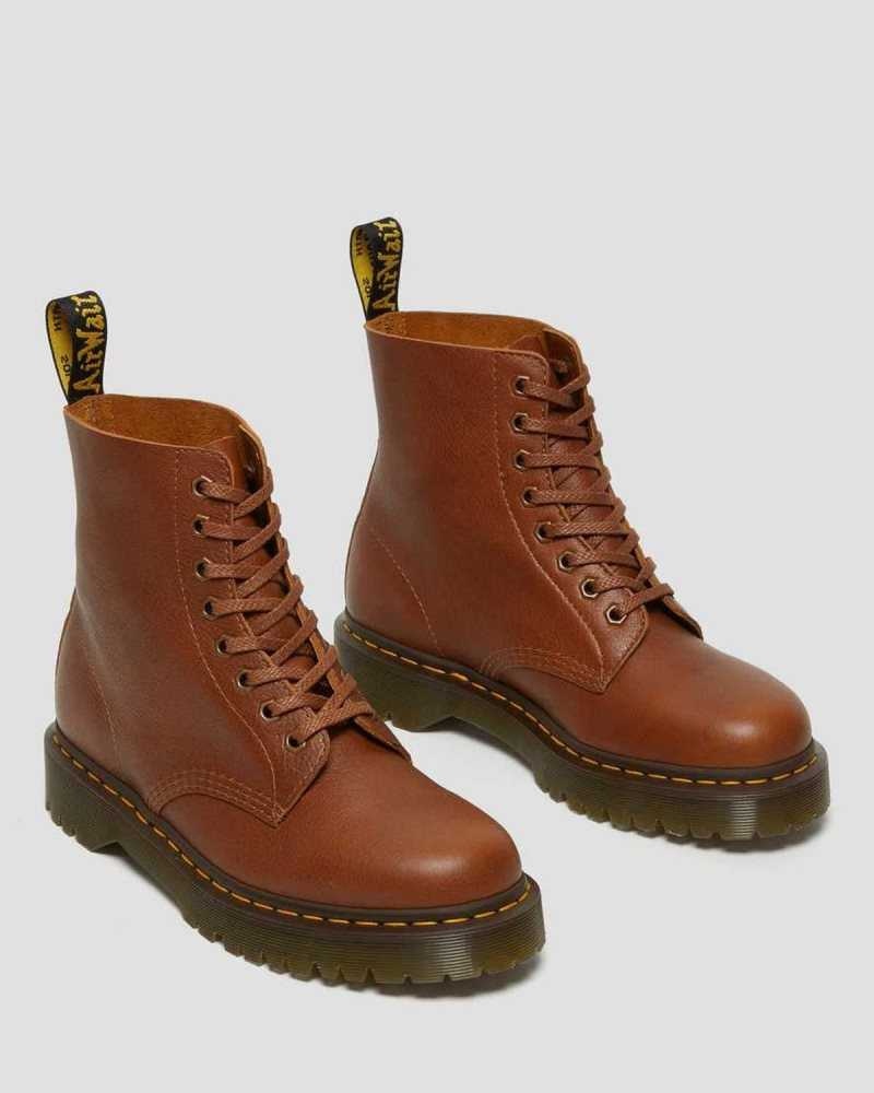 Dr Martens 1460 Pascal Bex Leather Lace Up Boots Brown | 98JLIEVZW