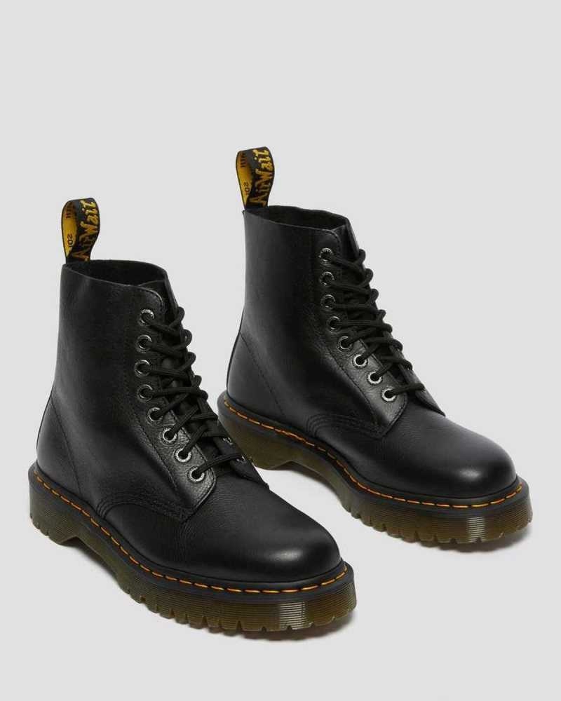 Dr Martens 1460 Pascal Bex Pisa Leather Lace Up Boots Black | 18YCRUQPW