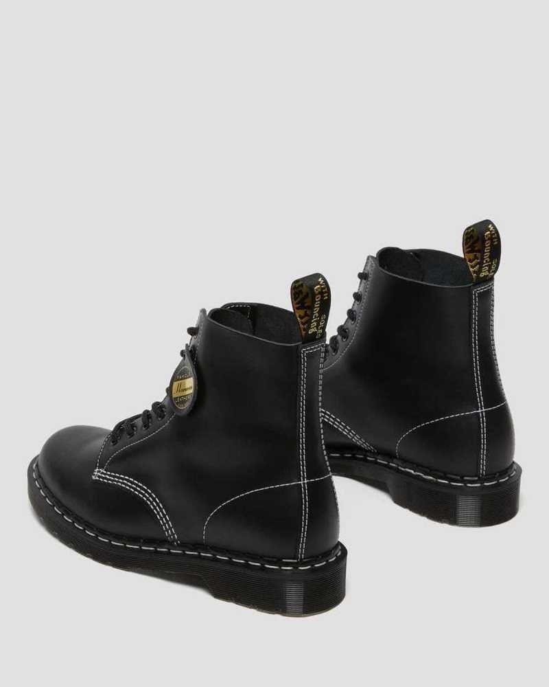 Dr Martens 1460 Pascal Cavalier Leather Lace Up Boots Black | 18RCDTOZE