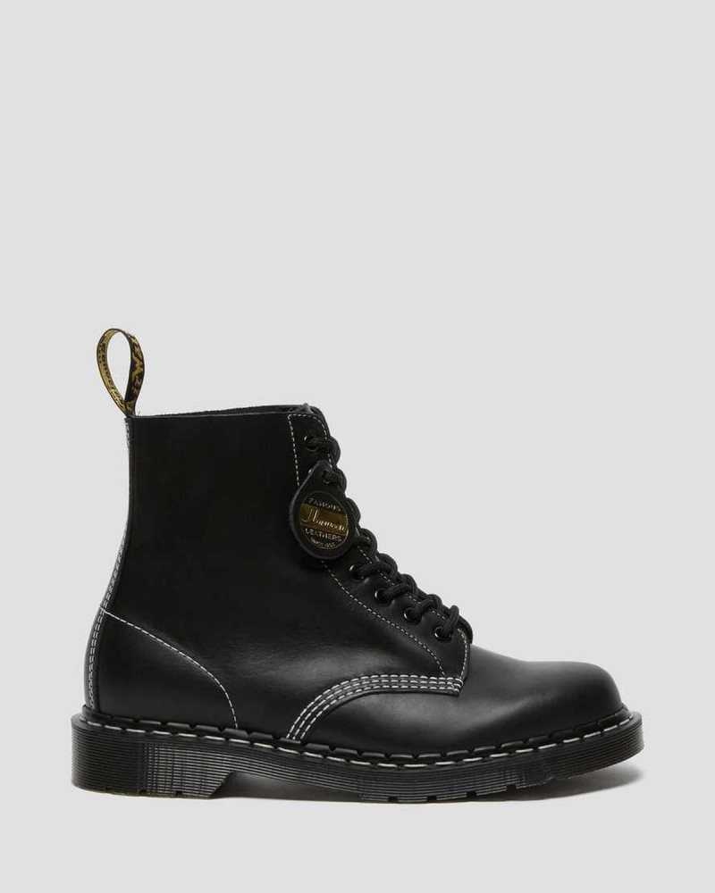 Dr Martens 1460 Pascal Cavalier Leather Lace Up Boots Black | 18RCDTOZE