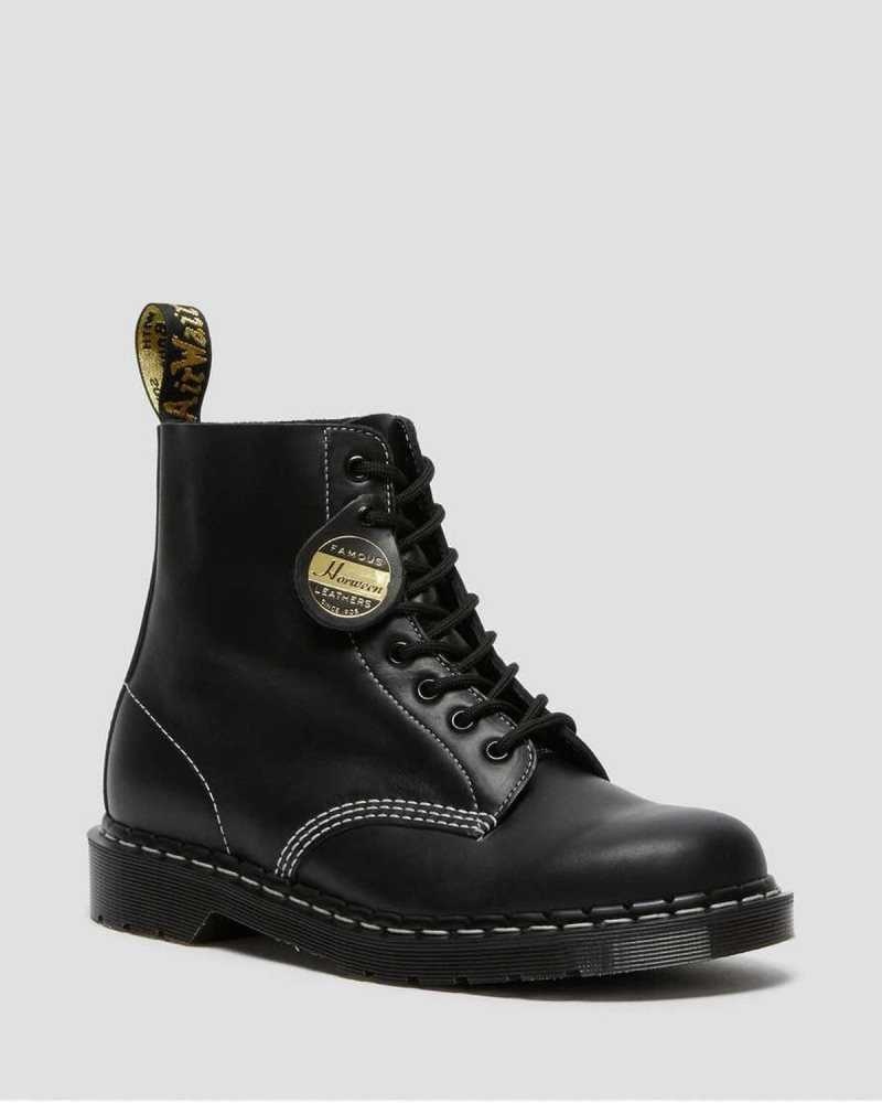 Dr Martens 1460 Pascal Cavalier Leather Lace Up Boots Black | 18RCDTOZE