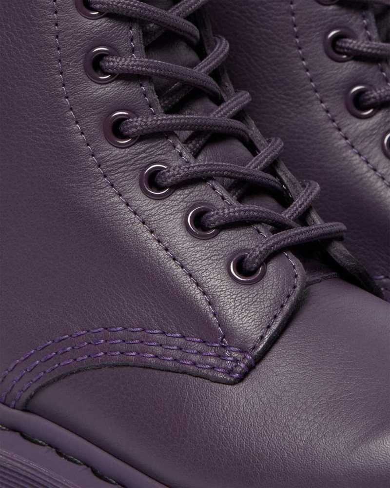 Dr Martens 1460 Pascal Mono Lace Up Boots Blackcurrant Virginia | 91VLYUWJZ