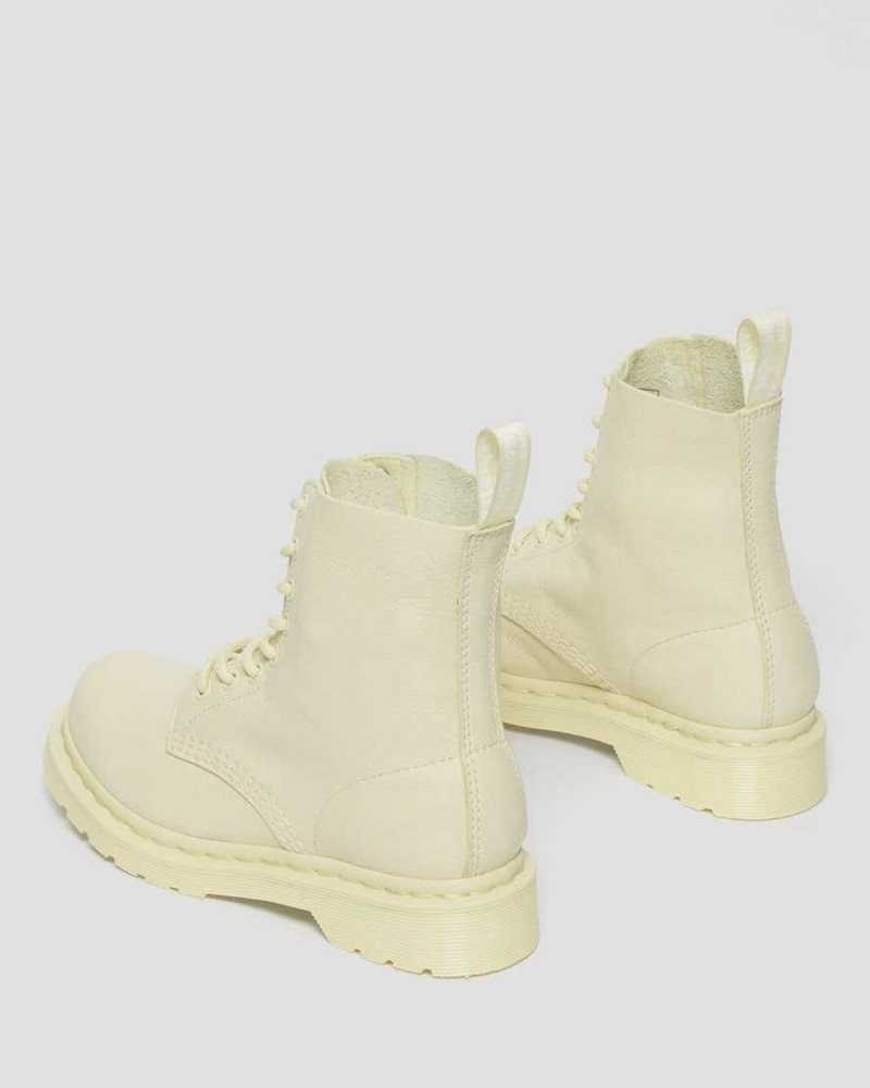 Dr Martens 1460 Pascal Mono Lace Up Boots Cream | 01JQLMRYA