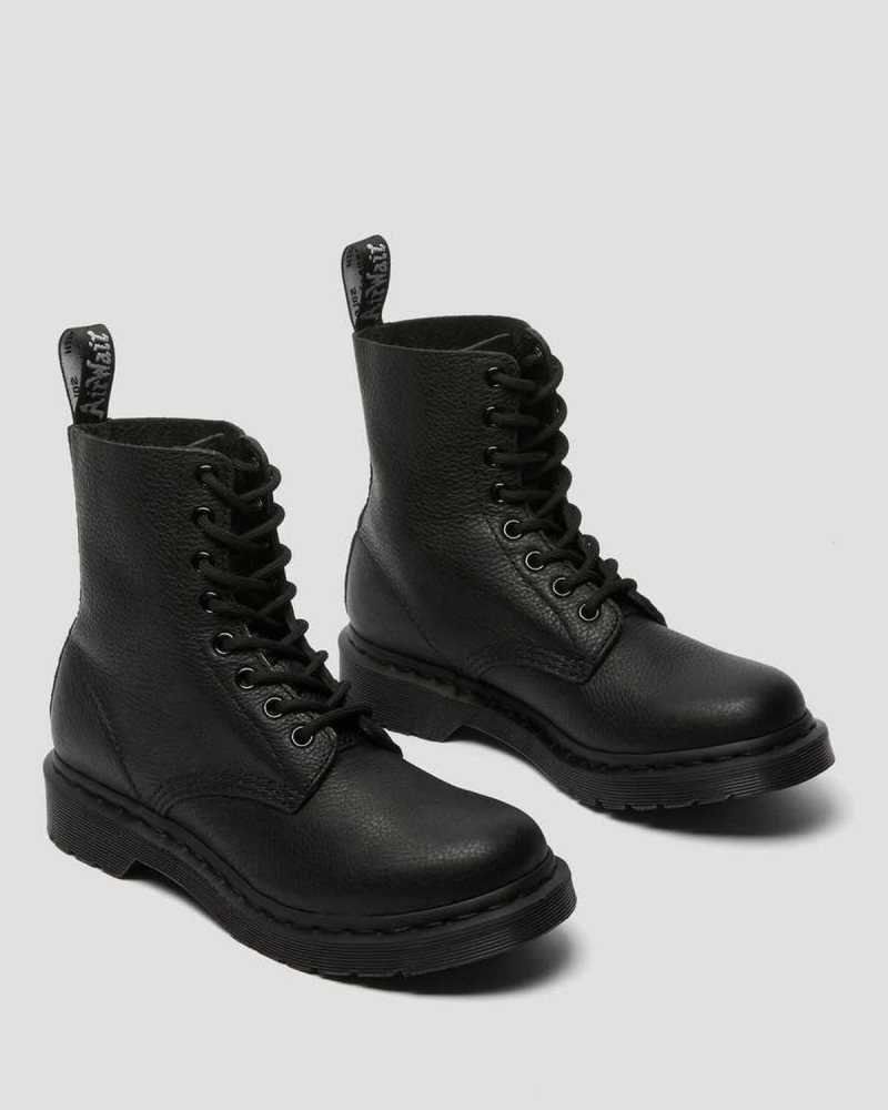 Dr Martens 1460 Pascal Mono Lace Up Boots Black | 98ZKJLCIQ