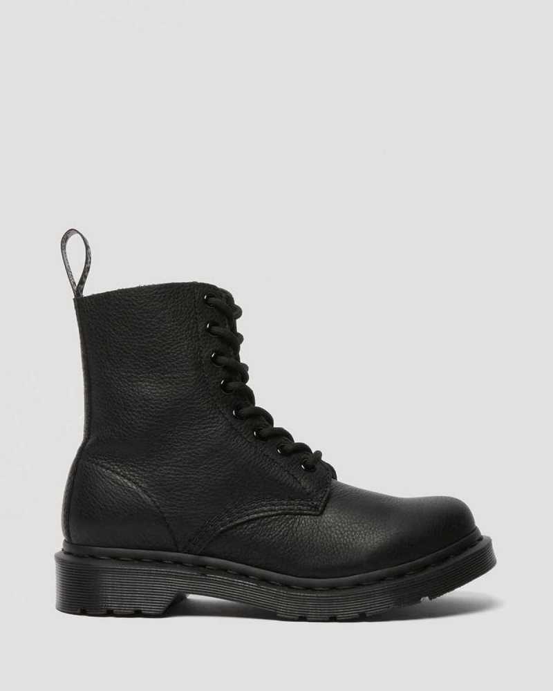 Dr Martens 1460 Pascal Mono Lace Up Boots Black | 98ZKJLCIQ