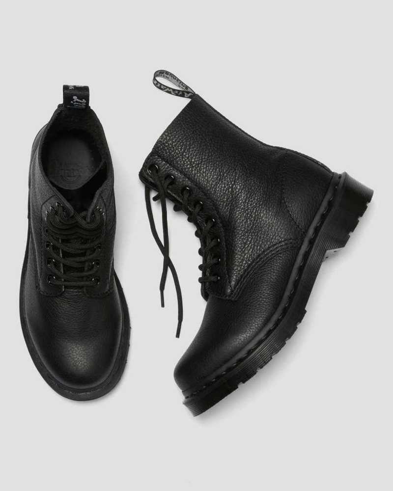 Dr Martens 1460 Pascal Mono Lace Up Boots Black | 98ZKJLCIQ