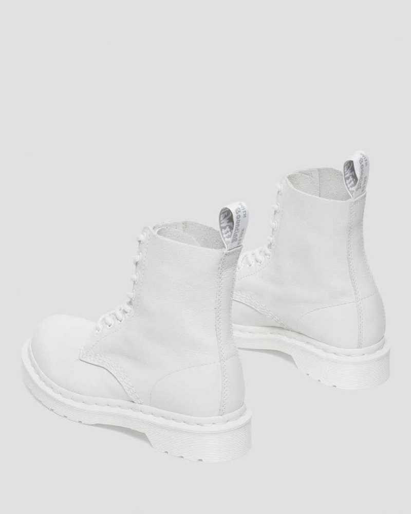 Dr Martens 1460 Pascal Mono Lace Up Boots White | 84GULMSZX