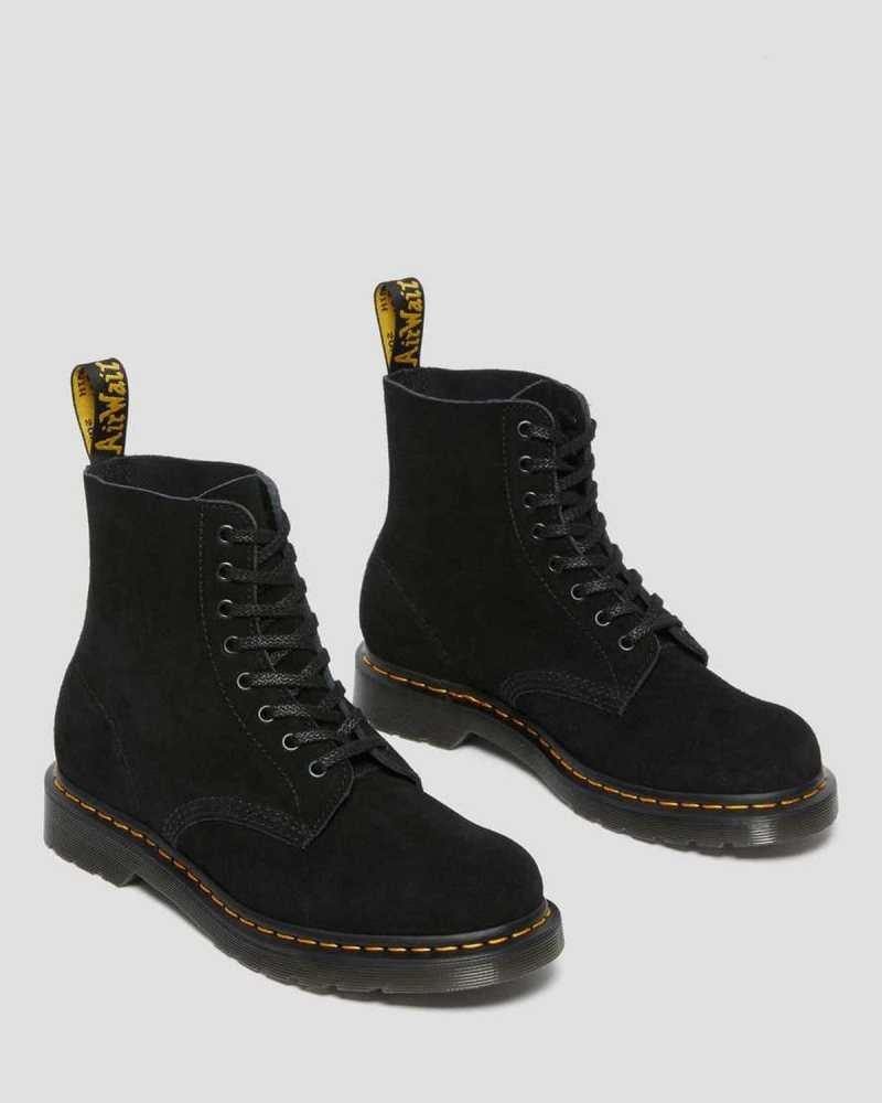 Dr Martens 1460 Pascal Suede Lace Up Boots Black | 23CIMZKLY