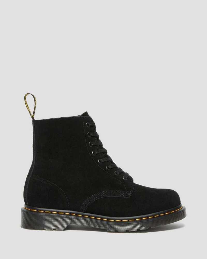 Dr Martens 1460 Pascal Suede Lace Up Boots Black | 23CIMZKLY