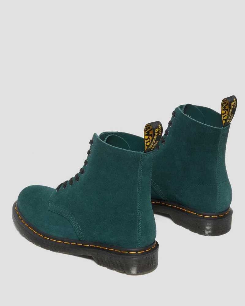 Dr Martens 1460 Pascal Suede Lace Up Boots Green | 07DJWUOPN