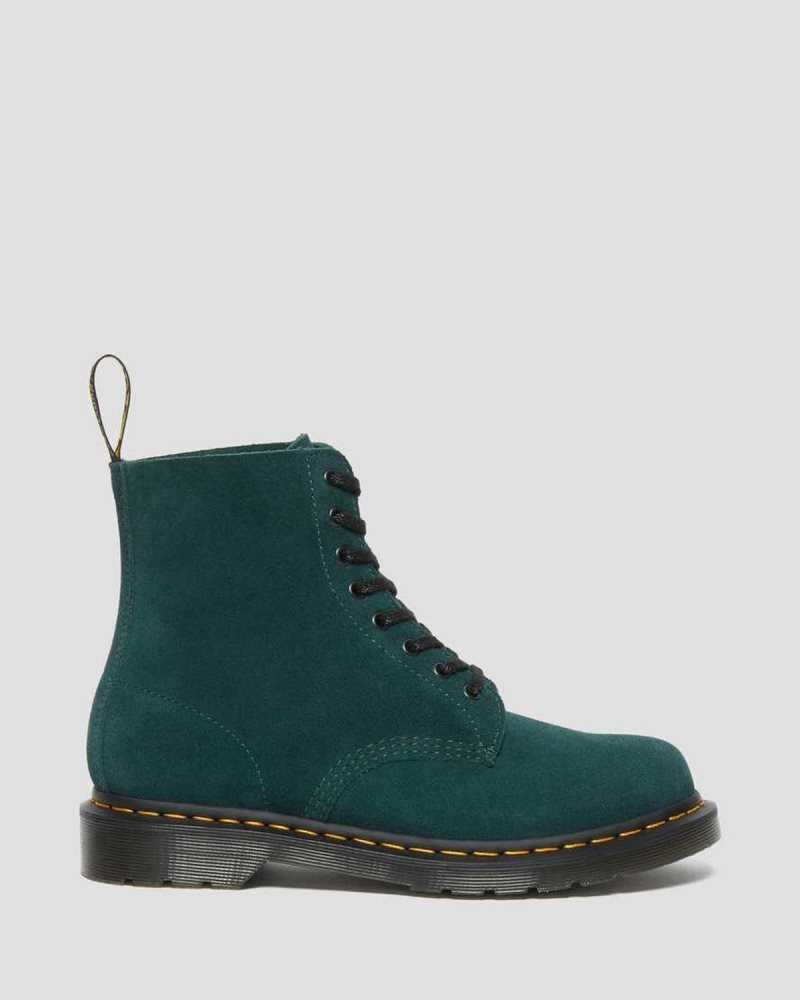 Dr Martens 1460 Pascal Suede Lace Up Boots Green | 07DJWUOPN