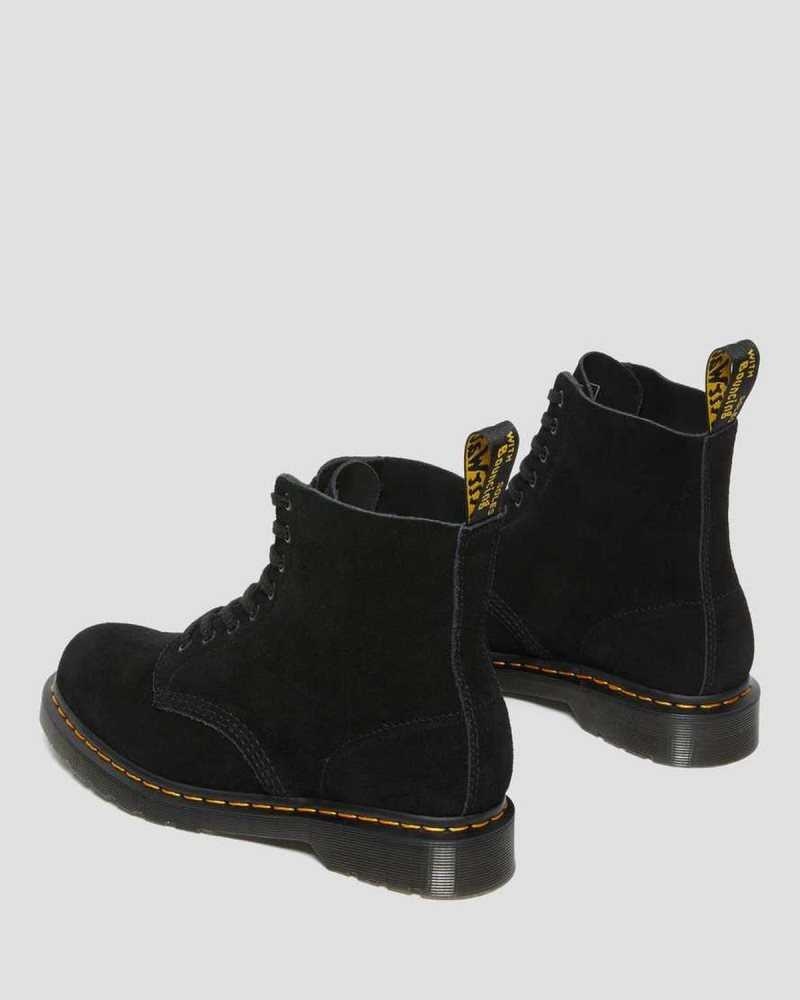 Dr Martens 1460 Pascal Suede Lace Up Boots Black | 52ZQMGWKI