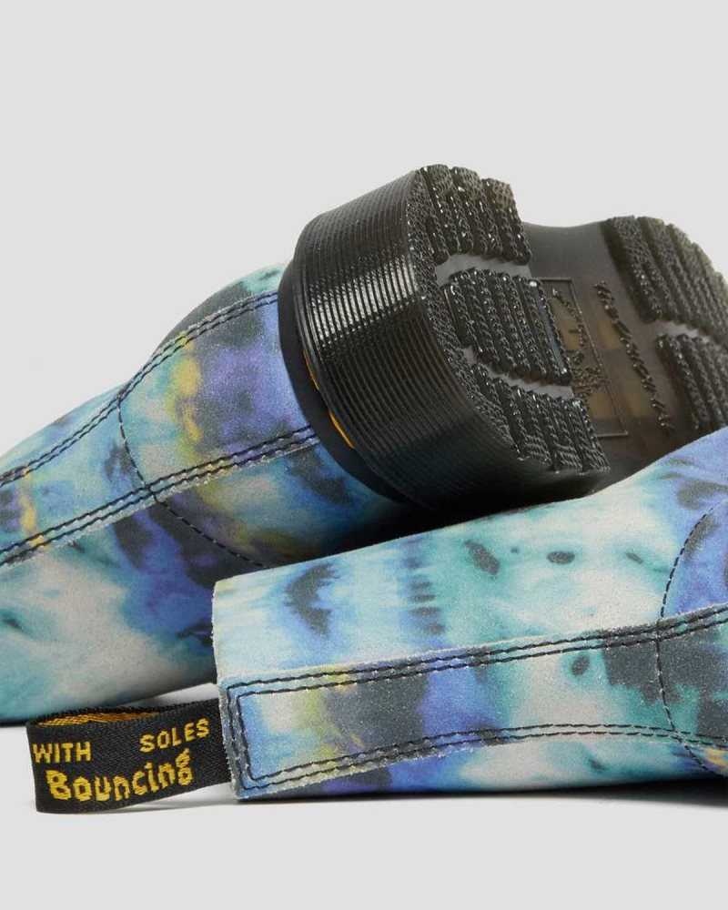 Dr Martens 1460 Pascal Tie Dye Leather Lace Up Boots Blue | 12HFSEARN