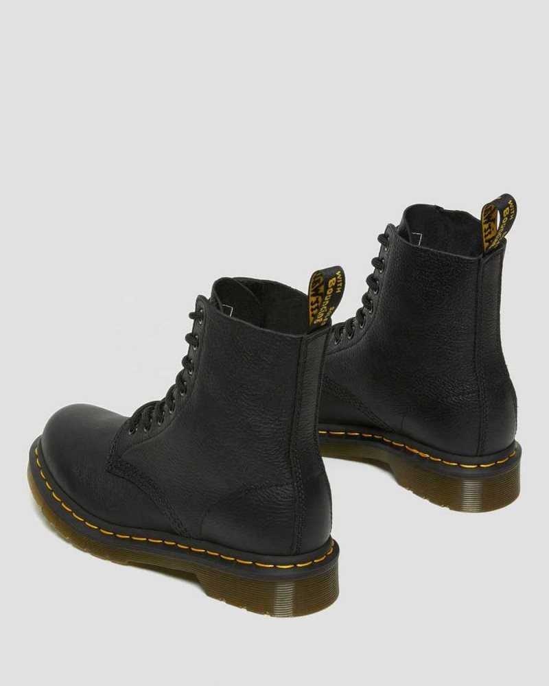 Dr Martens 1460 Pascal Virginia Leather Boots Black | 61IZQFRSL