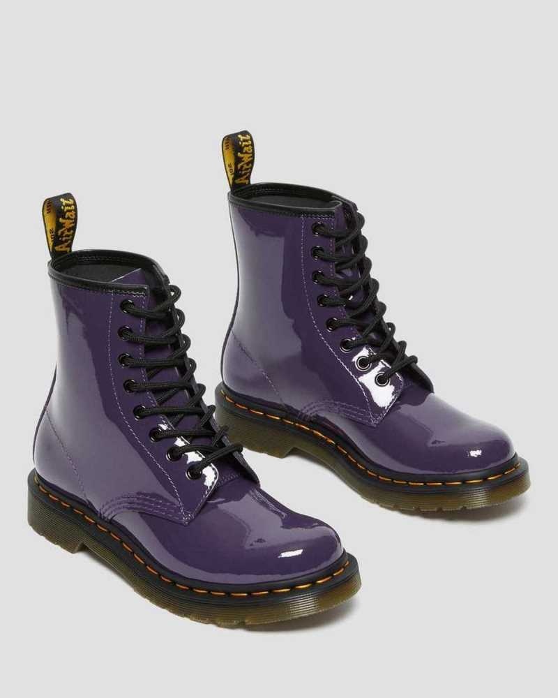 Dr Martens 1460 Patent Leather Lace Up Boots Blackcurrant Patent Lamper | 17FLMCODS