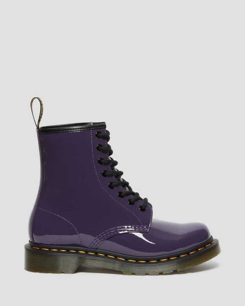 Dr Martens 1460 Patent Leather Lace Up Boots Blackcurrant Patent Lamper | 17FLMCODS